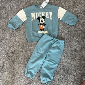 NWT Mickey Mouse Sweatshirt Set